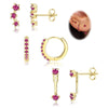 Wholesale Copper Geometric Earrings With Diamond Design