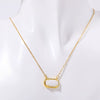 Wholesale Copper Geometric Eggshaped Electroplated Birthday Necklace For Women