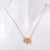 Wholesale Copper Geometric Eggshaped Electroplated Birthday Necklace For Women