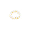 Wholesale Copper Geometric Electroplating Elastic Rope Pearl Women's Ring Retro Simple Hand Jewelry