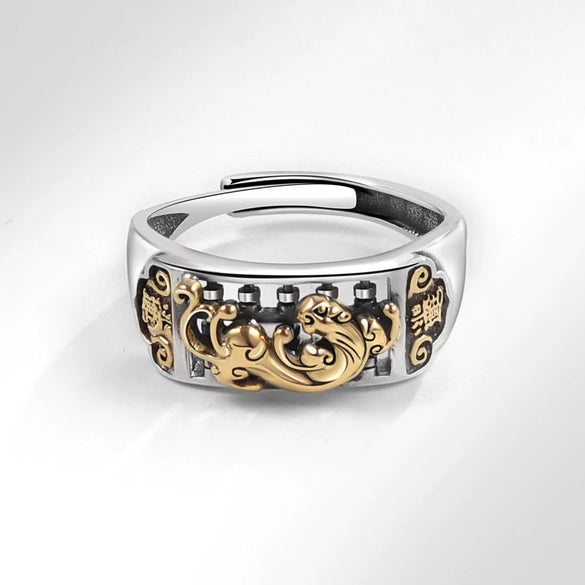 Wholesale Copper Geometric Electroplating Ring For Men