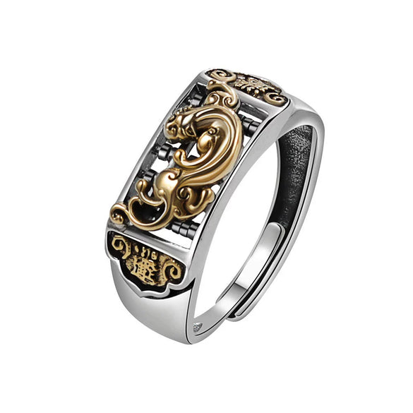 Wholesale Copper Geometric Electroplating Ring For Men