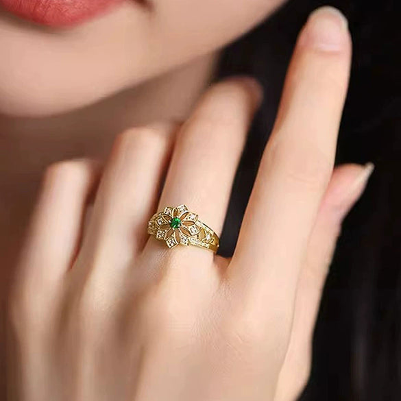 Wholesale Copper Geometric Elegant Ring With Zirconia For Women