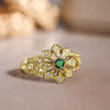 Wholesale Copper Geometric Elegant Ring With Zirconia For Women