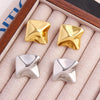 Wholesale Copper Geometric Exaggerated Electroplated Irregular Metal Scenery Face Earrings For Women