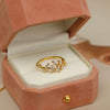 Wholesale Copper Geometric Fishtail Butterfly Opening Ring For Women 14K Gold Plated With Zircon