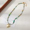 Wholesale Copper Geometric Flower Pendant Handmade Elegant Women's Clavicle Chain Necklace
