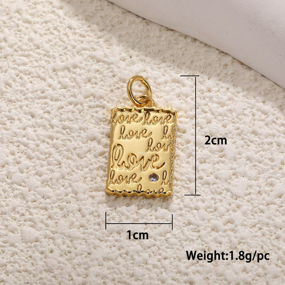 Wholesale Copper Geometric Heartshaped Star Jewelry Pendant With Electroplating