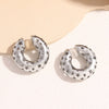 Wholesale Copper Geometric Hollow Fivepointed Star Electroplated Women's Ear Clips