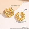 Wholesale Copper Geometric Hollow Fivepointed Star Electroplated Women's Ear Clips