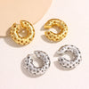 Wholesale Copper Geometric Hollow Fivepointed Star Electroplated Women's Ear Clips