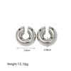 Wholesale Copper Geometric Hollow Fivepointed Star Electroplated Women's Ear Clips