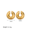 Wholesale Copper Geometric Hollow Fivepointed Star Electroplated Women's Ear Clips
