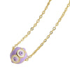 Wholesale Copper Geometric Hollow Round Eye Pendant Necklace With Electroplating And Mixed Gemstone Setting For Women