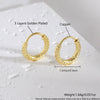 Wholesale Copper Geometric Hoop Earrings Simple Style Goldplated For Men And Women