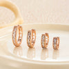 Wholesale Copper Geometric Inlaid Zircon Earrings For Women