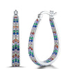 Wholesale Copper Geometric Inlaid Zircon Niche Bohemian Style Earrings