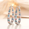 Wholesale Copper Geometric Inlaid Zircon Niche Bohemian Style Earrings