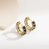 Wholesale Copper Geometric Inlaid Zircon Retro Unisex Earrings