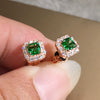 Wholesale Copper Geometric Inlaid Zircon Women's Earrings Retro Simple Style