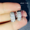 Wholesale Copper Geometric Inlaid Zircon Women's Earrings