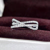 Wholesale Copper Geometric Inlaid Zircon Women's Ring