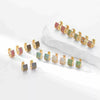 Wholesale Copper Geometric Inlaid Zircon Women's Small Square Earrings Light Luxury Simple Fashion