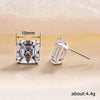 Wholesale Copper Geometric Inlaid Zircon Women's Square Earrings