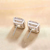 Wholesale Copper Geometric Inlaid Zircon Women's Square Earrings