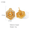 Wholesale Copper Geometric Irregular Cut Out Earrings With Electroplating Treatment