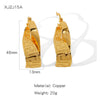 Wholesale Copper Geometric Irregular Cut Out Earrings With Electroplating Treatment