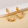 Wholesale Copper Geometric Irregular Cut Out Earrings With Electroplating Treatment