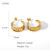 Wholesale Copper Geometric Irregular Round Electroplated Gold Earrings For Women