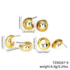 Wholesale Copper Geometric Irregular Women's Earrings Threepiece Set Retro Highend Allmatch Niche Exquisite