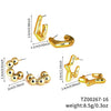 Wholesale Copper Geometric Irregular Women's Earrings Threepiece Set Retro Highend Allmatch Niche Exquisite