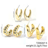 Wholesale Copper Geometric Irregular Women's Earrings Threepiece Set Retro Highend Allmatch Niche Exquisite