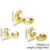 Wholesale Copper Geometric Irregular Women's Earrings Threepiece Set Retro Highend Allmatch Niche Exquisite
