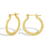 Wholesale Copper Geometric Light Luxury Embossed Electroplated Women's Circle Earrings
