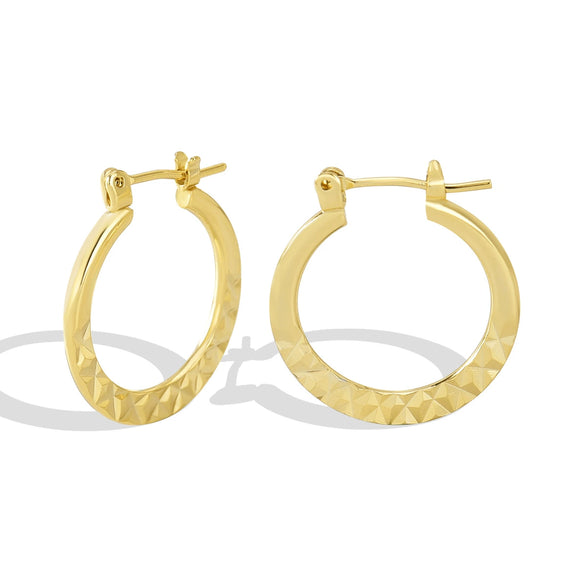 Wholesale Copper Geometric Light Luxury Embossed Electroplated Women's Circle Earrings