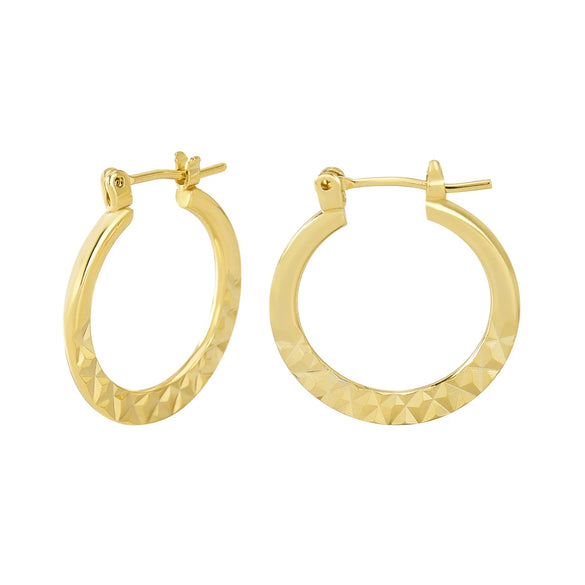 Wholesale Copper Geometric Light Luxury Embossed Electroplated Women's Circle Earrings