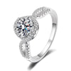 Wholesale Copper Geometric Line Inlaid Zircon Ring For Women
