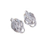 Wholesale Copper Geometric Line Winding Earrings Inlaid With Zircon For Women