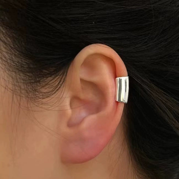 Wholesale Copper Geometric Long Tube Ear Clip For Women With Electroplating And Simple Design
