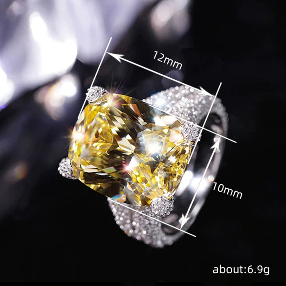 Wholesale Copper Geometric Luxury Ring With Round Zircon For Women