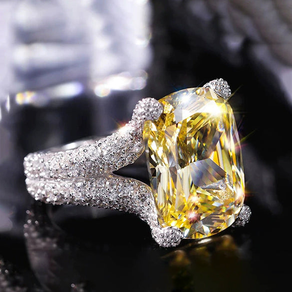 Wholesale Copper Geometric Luxury Ring With Round Zircon For Women