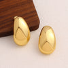 Wholesale Copper Geometric Metal Wind Water Droplets Earrings With Real Gold Plated Electroplating For Women