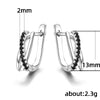 Wholesale Copper Geometric Microinlaid Zircon Earring Buckles For Women