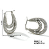Wholesale Copper Geometric Microinlaid Zircon Earrings For Women