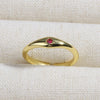 Wholesale Copper Geometric Micropaved Light Luxury Emerald Inlaid Ring For Women
