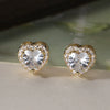 Wholesale Copper Geometric Micropaved Love Earrings For Women Retro Highend Style